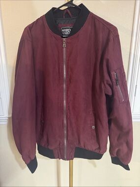 HARD EDGE Burgundy Jacket with Black Trim